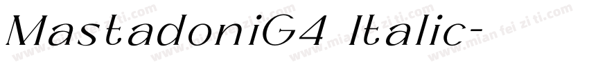 MastadoniG4 Italic字体转换